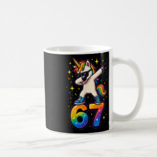 Taza De Café 67 Unicornio haciendo Dabbing Seis Siete Meme Dive