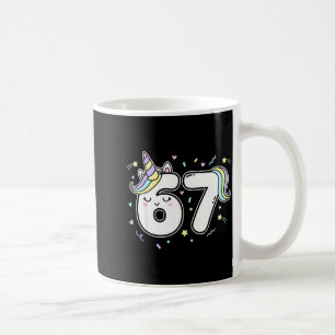 Taza De Café 67 Unicornio Seis Siete 6-7 Meme