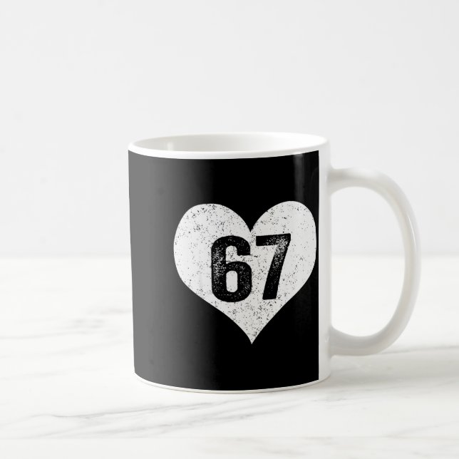 Taza De Café 67 Valentine Funny Six Seven 6 7 Meme Gen Alpha Sl (Derecha)