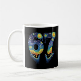 Taza De Café 67 Van Gogh Starry Night Ice Cream Drip Funny