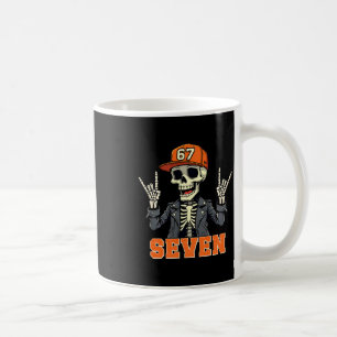 Taza De Café 67endy Skeleton - 67 Six Seven Halloween 7 Long Sl