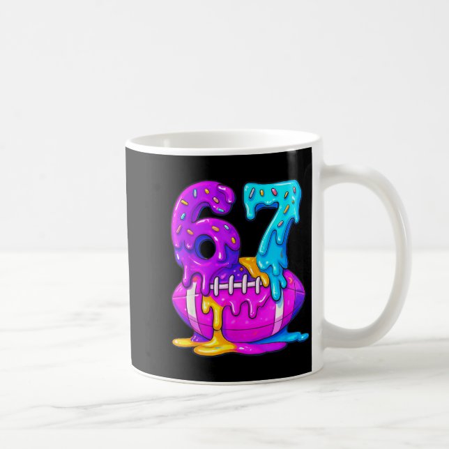 Taza De Café 67th Birthday Ice Cream American Football Drip 6 7 (Derecha)