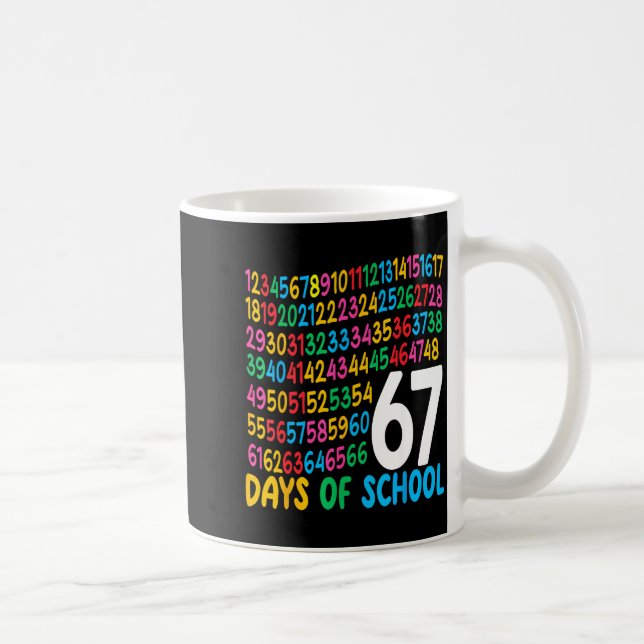 Taza De Café 67th Day Of School 67 Math Numbers Teacher Kids 67 (Derecha)