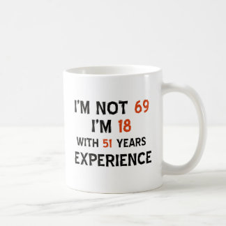 Taza De Café 69.os diseños del cumpleaños