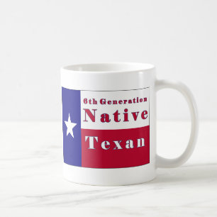 Taza De Café 6.ª Bandera Texana Nativa