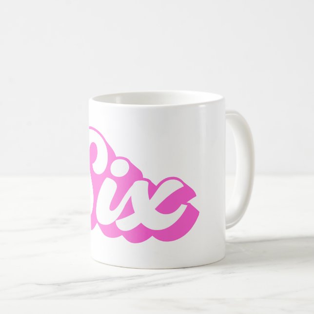 Taza De Café 6.º Chica Retro de Cumpleaños (Anverso derecho)