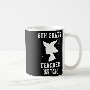 Taza De Café 6.º Grado Maestra Bruja Divertido disfraz Hallowee