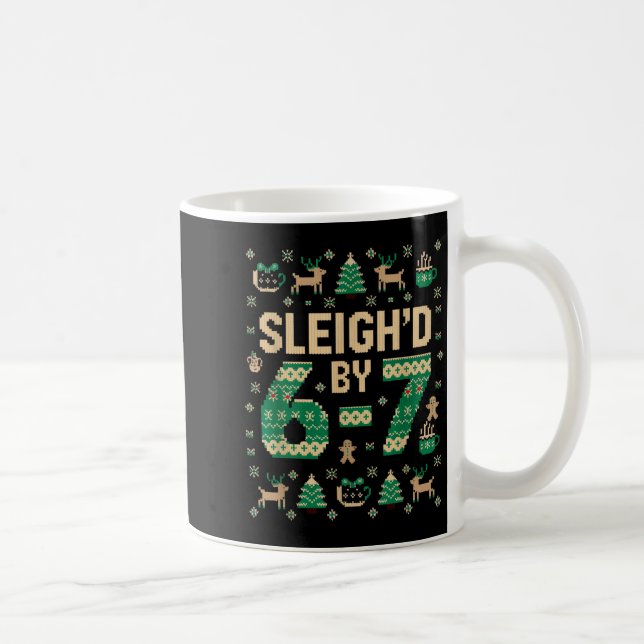 Taza De Café 6-7 Christmas Ugly Sweater Six Seven Xmas 67 Meme  (Derecha)