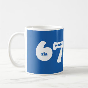 Taza De Café 6 7 con número gaélico 6 sia y 7 seachd