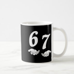 Taza De Café 6 7 jerga alfa divertida seis siete manos meme 67