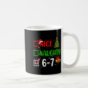Taza De Café 6-7 Meme Bonito Travieso 67 Navidad Divertido Navi