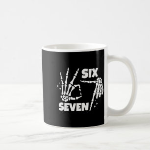 Taza De Café 6 7 Meme Divertido Esqueleto Manos Halloween Parej