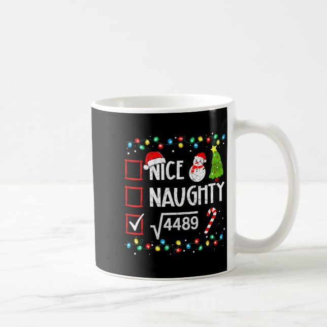 Taza De Café 6 7 Meme Nice Naughty 67 Christmas Brain Rot Funny (Derecha)