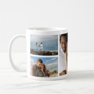 Taza De Café 6 Ajuste de varios Collages de fotos alrededor de