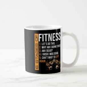 Taza De Café 6 Etapas Del Ejercicio De Levantamiento De Pesas D