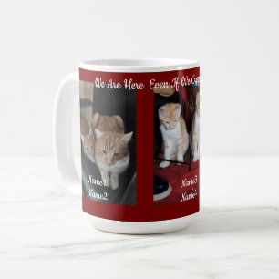 Taza De Café 6 Fotos y nombres de gatos, recuerdo, crea el tuyo
