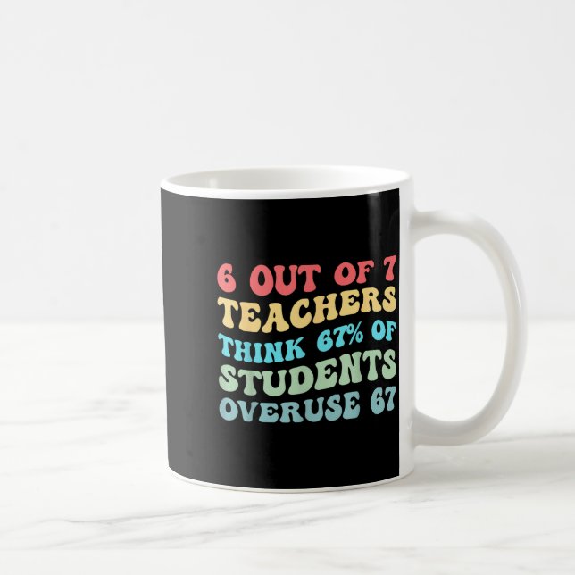 Taza De Café 6 Out Of 7 Teachers Think 67% Of Students Overuse  (Derecha)