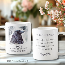 Taza De Café 6. Raven 2026 Year of Change Powerful Intention