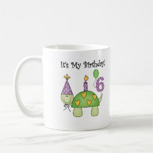 Taza De Café 6to cumpleaños de la tortuga
