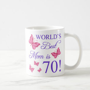 Taza De Café 70.º Cumpleaños De Mamá
