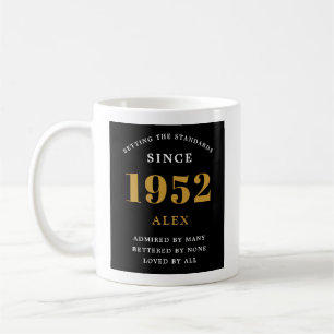 Taza De Café 70.º Nombramiento de cumpleaños 1952 Moda elegante