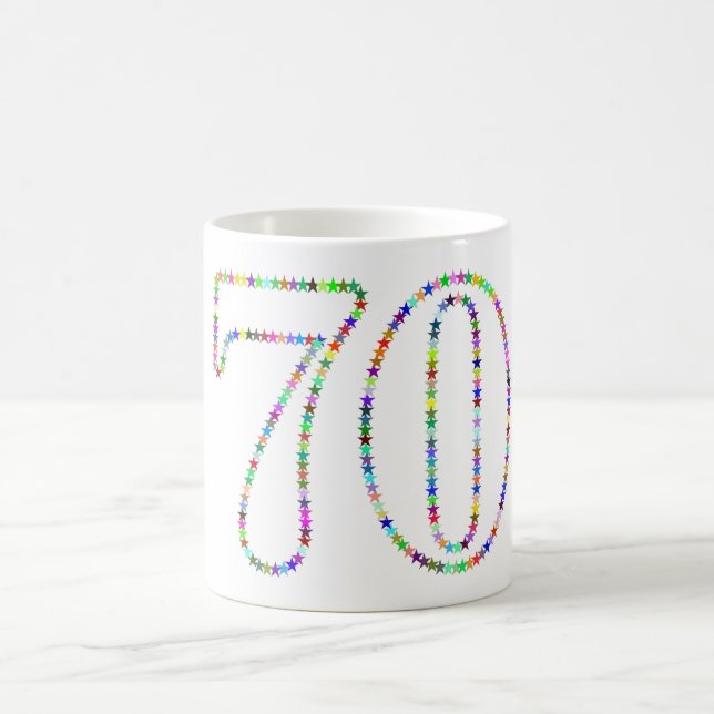 Taza De Café 70.º tazón de cumpleaños (Centro)