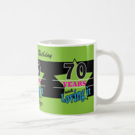 Taza De Café ¡70 años y amándolo! 70 cumpleaños