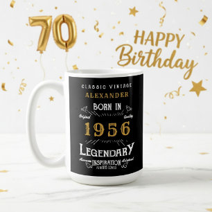 Taza De Café 70 cumpleaños 1956 Legendario Retro