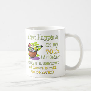 Taza De Café 70.o Regalos de la fiesta de cumpleaños. Qué