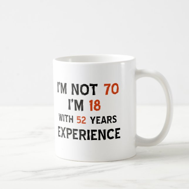 Taza De Café 70.os diseños del cumpleaños (Derecha)
