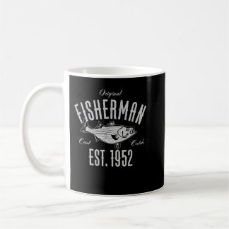 Taza De Café 70 Year Old Fisherman Fishing 1952 70th Birthday 