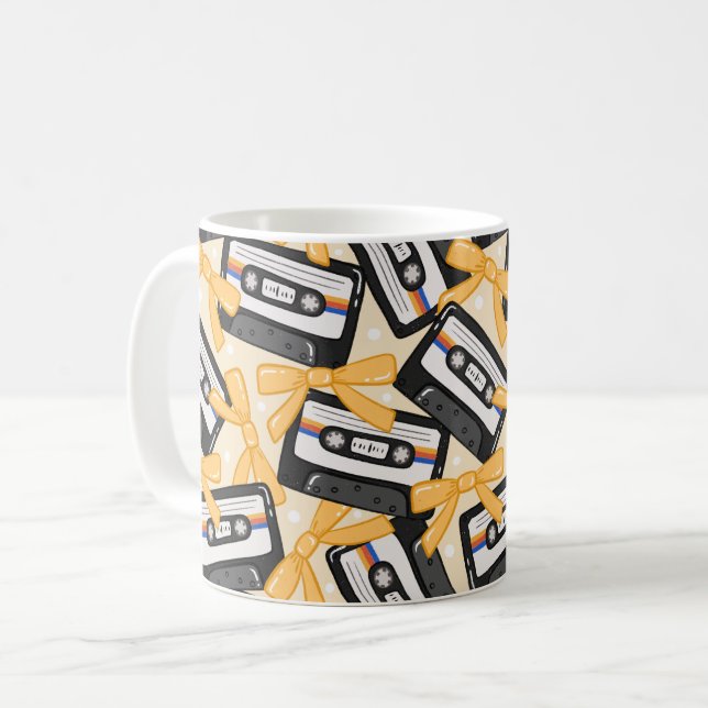 Taza De Café 70s 80s 90s Retro Cassette Tape Music (Anverso izquierdo)