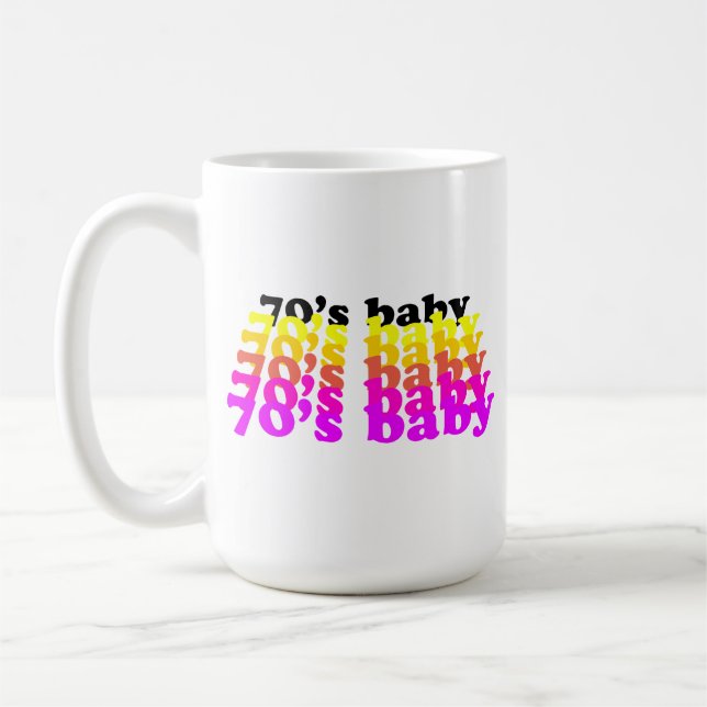 Taza De Café 70'S baby funny birthday present born 1970 - 1979  (Izquierda)