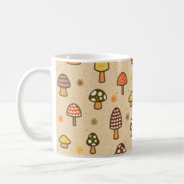 Taza De Café 70s Style Retro Mushrooms