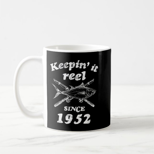 Taza De Café 70th Birthday Funny Fishing Gifts 70 Year Old Men  (Izquierda)