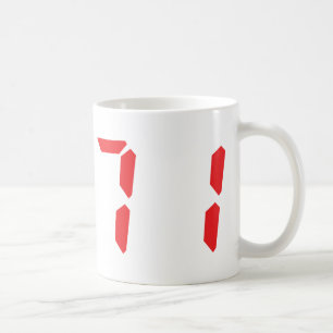 Taza De Café 71 setenta y uno números digitales del despertador