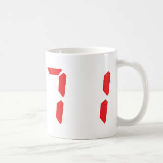 Taza De Café 71 setenta y uno números digitales del despertador