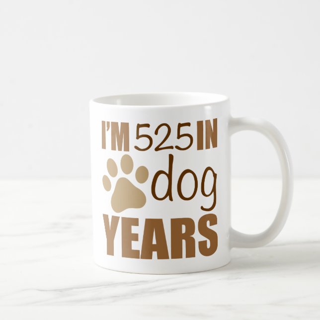 Taza De Café 75 años de nacimiento de perros (Derecha)
