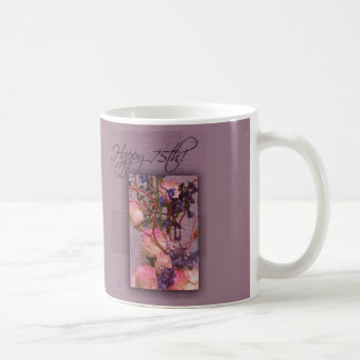 Taza De Café 75.o cumpleaños feliz - modificado para requisitos
