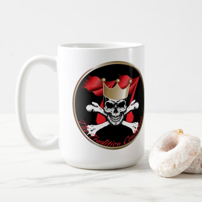 Taza De Café 77.º cráneo con armas (Con donut)