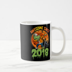 Taza De Café 7.º cumpleaños Halloween Dabbing Zombie Impresiona