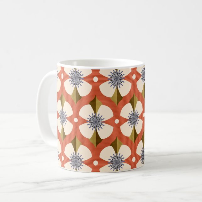 Taza De Café 7.º marrón de mariposas (Anverso izquierdo)