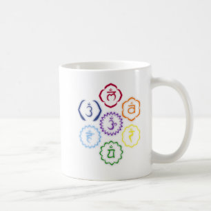 Taza De Café 7 chakras principales en un círculo