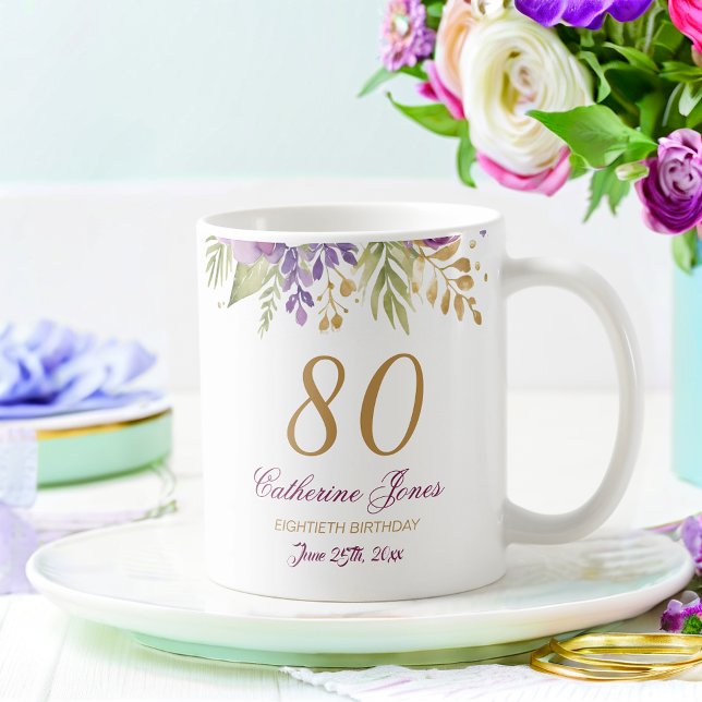 Taza De Café 80.ª Feria de Cumpleaños Acentos de Oro (Subido por el creador)