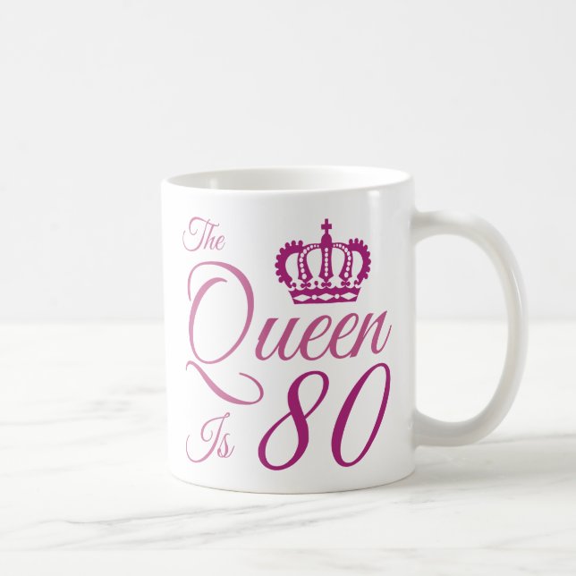 Taza De Café 80.ª Reina de Cumpleaños (Derecha)