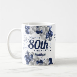 Taza De Café 80.º Balón de la Marina de Cumpleaños