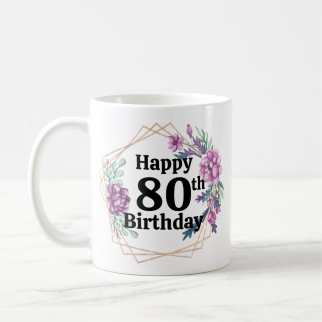 Taza De Café 80.º cumpleaños (Izquierda)