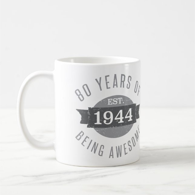 Taza De Café 80.º cumpleaños impresionante 1944 (Izquierda)