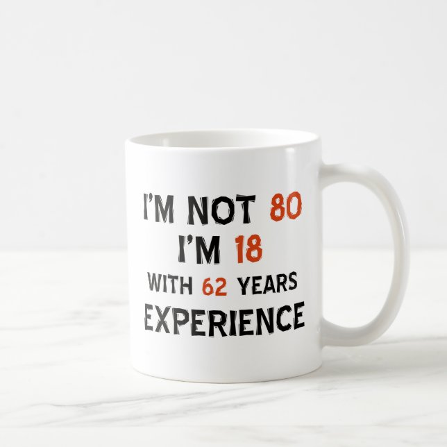 Taza De Café 80.º diseño de cumpleaños (Derecha)
