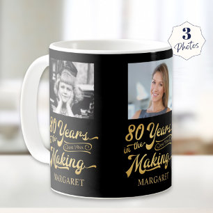 Taza De Café 80 años en la creación de 3 fotos